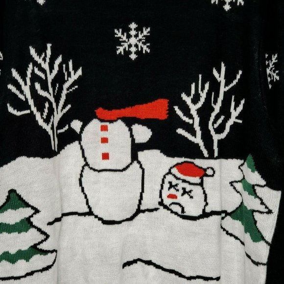 Tipsy Elves Ugly Christmas Sweater Headless Snowman Sweater - Picture 4 of 6
